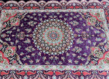 2x1.35m Masterpiece Pure Silk Persian Qum Rug - shoparug