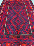 3.9x2.5m Afghan Meymaneh Kilim Rug