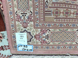 1.5x1m Pure Silk Persian Qum Rug - shoparug