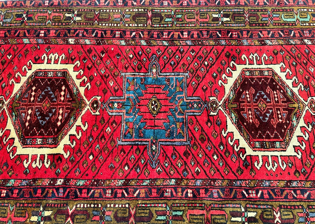 4.3m Heriz Persian Hall Runner Tribal Handmade Hall Runner Rug shoparug