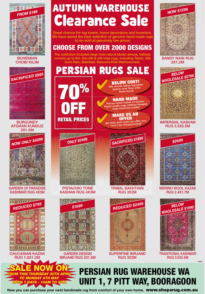 Persian Rug Autumn Catalog Sale