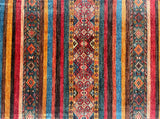 Decorative Authentic Handmade Afghan Super Kazak Hall Runner shoparug