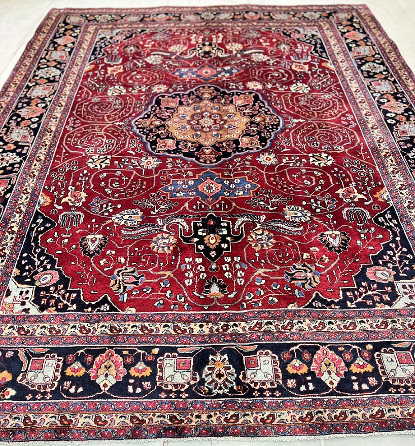 3.3x2.5m Traditional Persian Mashad Rug