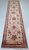 3.1m long lamb’s wool hand knotted Afghan Chobi hall runner rug Perth