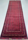 3.5m Genuine Handmade Afghan Roshnai Wide Hall Runner Rug Australia