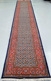 Intricate All over Herati Design Persian Birjand hallway runner Renown As Mahi (Fish Design)