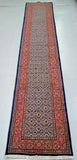 4m long lambs wool hand knotted Herati Persian Birjand hall runner rug