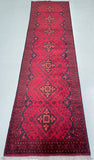 3m Long Hand Knotted Tribal Afghan Kunduz Hall Runner Rug Perth