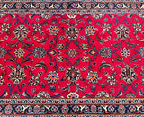 4m long Persian Kashan hall runner rug