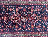 Extra long hand knotted Persian Malayer hall runner rug 506x107cm 