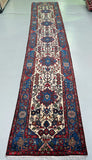 4.9m Long Wool Hand Knotted Persian Nahavand Hall Runner Rug Perth