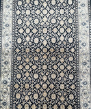 Extra Long Genuine Hand Knotted Oriental Jaipur Hall Runner 607x79cm Melbourne
