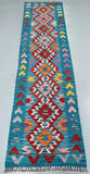 3m Long Wool Hand Woven Afghan Kyber Kilim Hall Runner Rug Perth