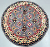 Certified Room Size Handmade Round Rug 147x147cm For Australian Homes.