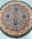 Afghan Kazak Round Rug 1.5x1.5m