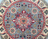 Afghan Kazak Round Rug 1x1m