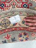 Afghan Kazak Round Rug 1x1m