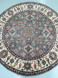 Afghan Kazak Round Rug 2x2m