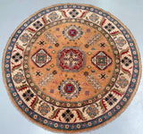 Afghan Kazak Round Rug 1.5x1.5m