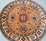 Afghan Kazak Round Rug 1.5x1.5m