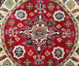 Afghan Kazak Round Rug 1x1m