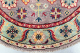 Afghan Kazak Round Rug 1x1m