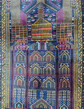 1.4x0.9m Afghan Balouchi Prayer Rug