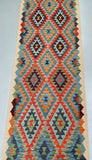 3.9m Afghan Waziri Kilim Hall Runner For Perth Homes.