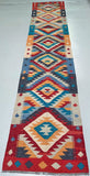 4m long pure wool handmade Afghan Kyber kilim hall runner rug At Persian Rug Warehouse WA in Perth.
