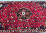 Full room size tribal hand knotted Persian Qashqai Shiraz rug 2.8x1.8m