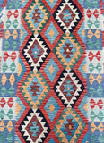Decorative Hand Woven Boho Design Tribal Afghan Kyber Kilim Rug 166x104cm At Persian Rug Warehouse WA in Perth.