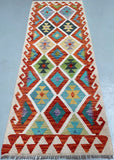 2m Afghan Waziri Kilim Hall Runner
