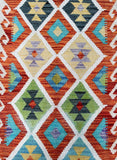 2m Afghan Waziri Kilim Hall Runner