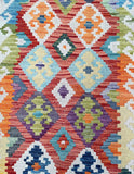 2.2m Afghan Aryana Kilim Hall Runner