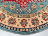 Round Afghan Kazak Rug 2.5x2.5m