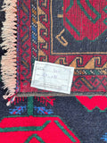 1.6x1m Afghan Tribal Balouchi Rug