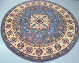 Round Afghan Kazak Rug 2.5x2.5m