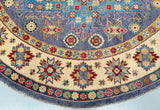 Round Afghan Kazak Rug 2.5x2.5m