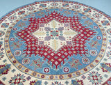 Round Afghan Kazak Rug 2.5x2.5m