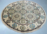 Round Afghan Chobi Rug 2.2x2.1m
