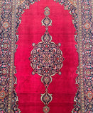 2.3x1.4m Antique Persian Kashan Rug