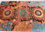 Room Size Authentic Hand Knotted Afghan Mamluk Super Kazak Rug 2.5x1.7m For Perth Homes.