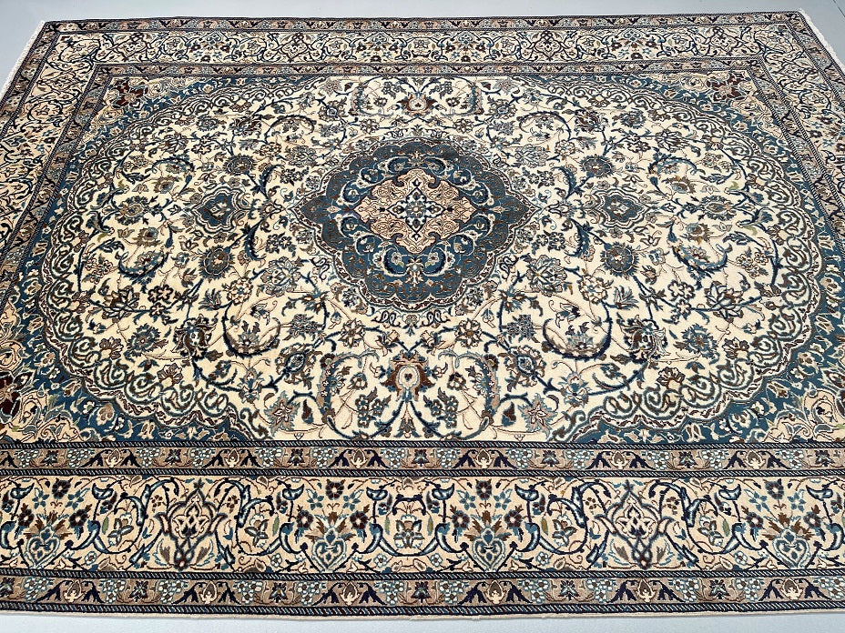 3.4x2.5m Vintage Persian Nain Rug