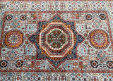 Decorative Room Size Handmade Mamluk Afghan Super Kazak Rug 2.4x1.7m Shoparug