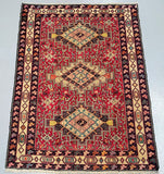 1.4x1.1m Antique Persian Afshari Tapestry Rug