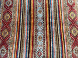 Room Size Shawl Design Authentic Hand Knotted Afghan Super Kazak Rug 2.4x1.7m Shoparug