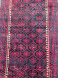 Antique Persian Balouchi Rug 2x1m
