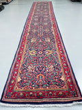 4m Vintage Persian Sarough Hall Runner