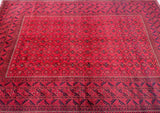 Full room size wool hand knotted tribal Afghan Bashiri rug 284x193cm At Persian Rug Warehouse WA in Perth.