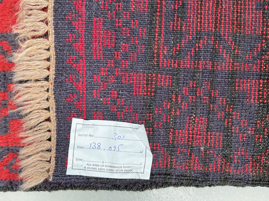1.4x1m Tribal Afghan Balouchi Rug